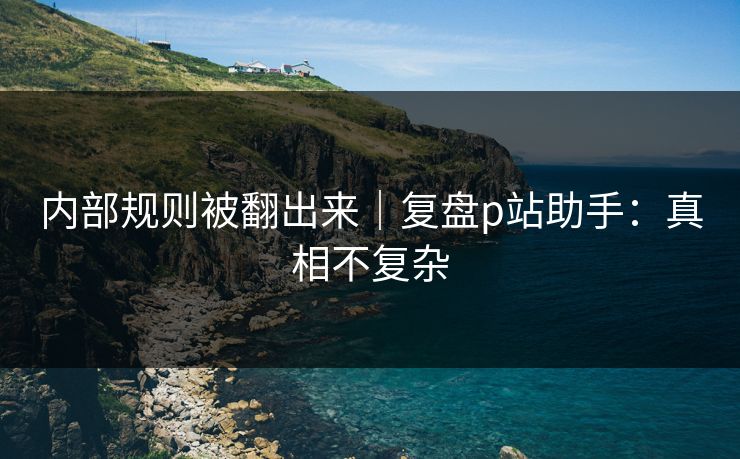 内部规则被翻出来｜复盘p站助手：真相不复杂