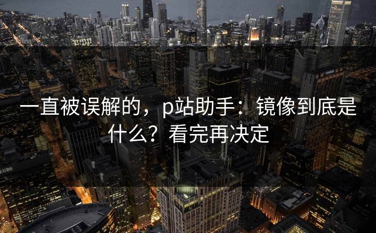一直被误解的,p站助手:镜像到底是什么?看完再决定 一直被误解的,p站助手:镜像到底是什么?看完再决定