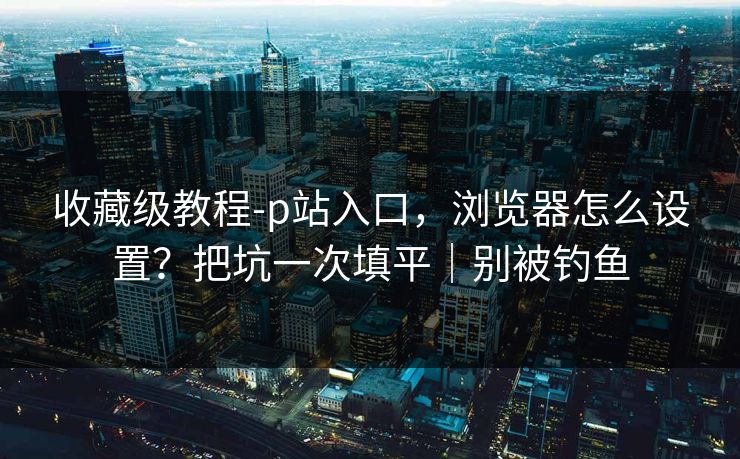 收藏级教程-p站入口,浏览器怎么设置?把坑一次填平|别被钓鱼 收藏级教程-p站入口,浏览器怎么设置?把坑一次填平|别被钓鱼